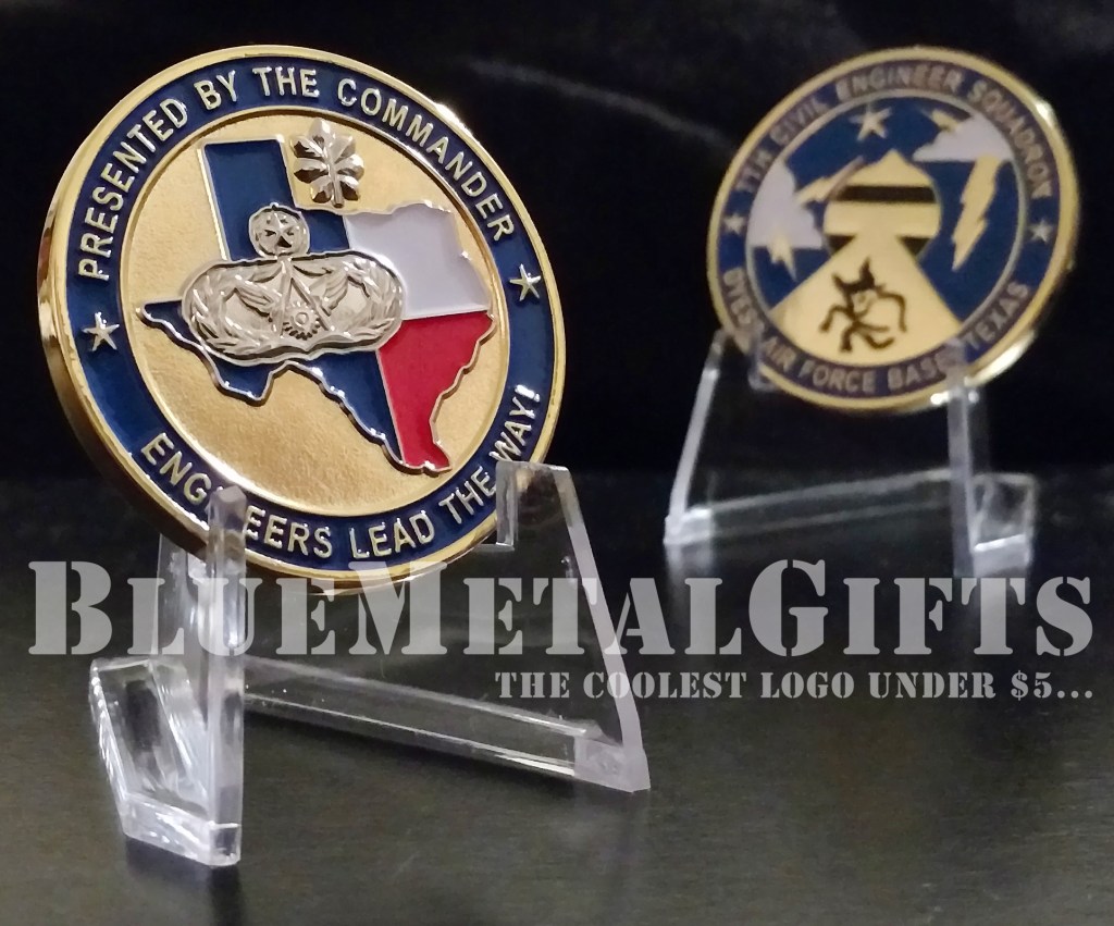 7th Civil Engineer Squadron Challenge Coin Presented by the Commander Engineers Lead the Way! Texas 7th Civil Engineers Squad Dyess Air Force Base Texas Dyess AFB Texas BlueMetalGifts.com www.bluemetalgifts.com