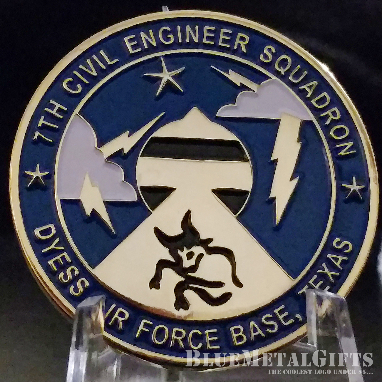 7th Civil Engineer Squadron Challenge Coin from BlueMetalGifts.com