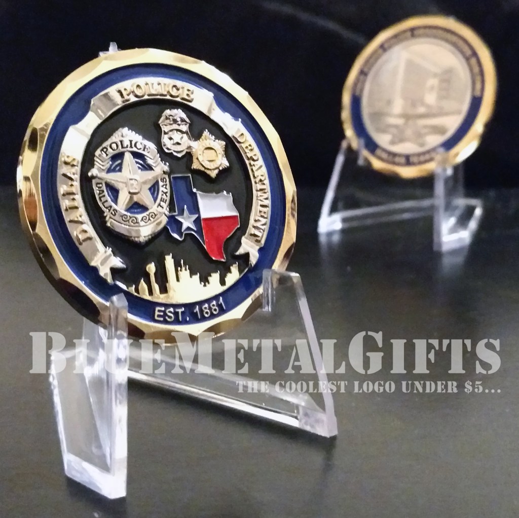 Dallas Police Department Headquarters Coin from BlueMetalGifts.com