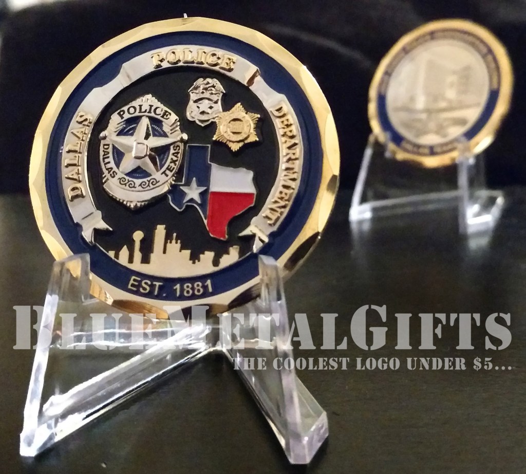 Dallas Police Department Headquarters Coin from BlueMetalGifts.com