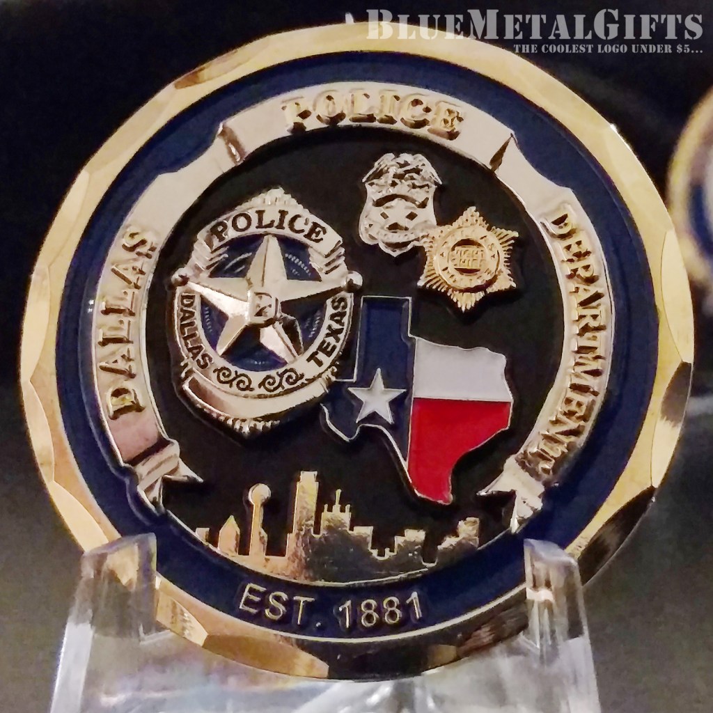 Dallas Police Department Headquarters Coin from BlueMetalGifts.com