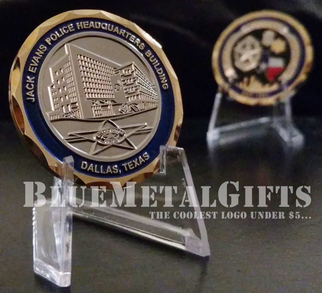 Dallas Police Department Headquarters Coin from BlueMetalGifts.com