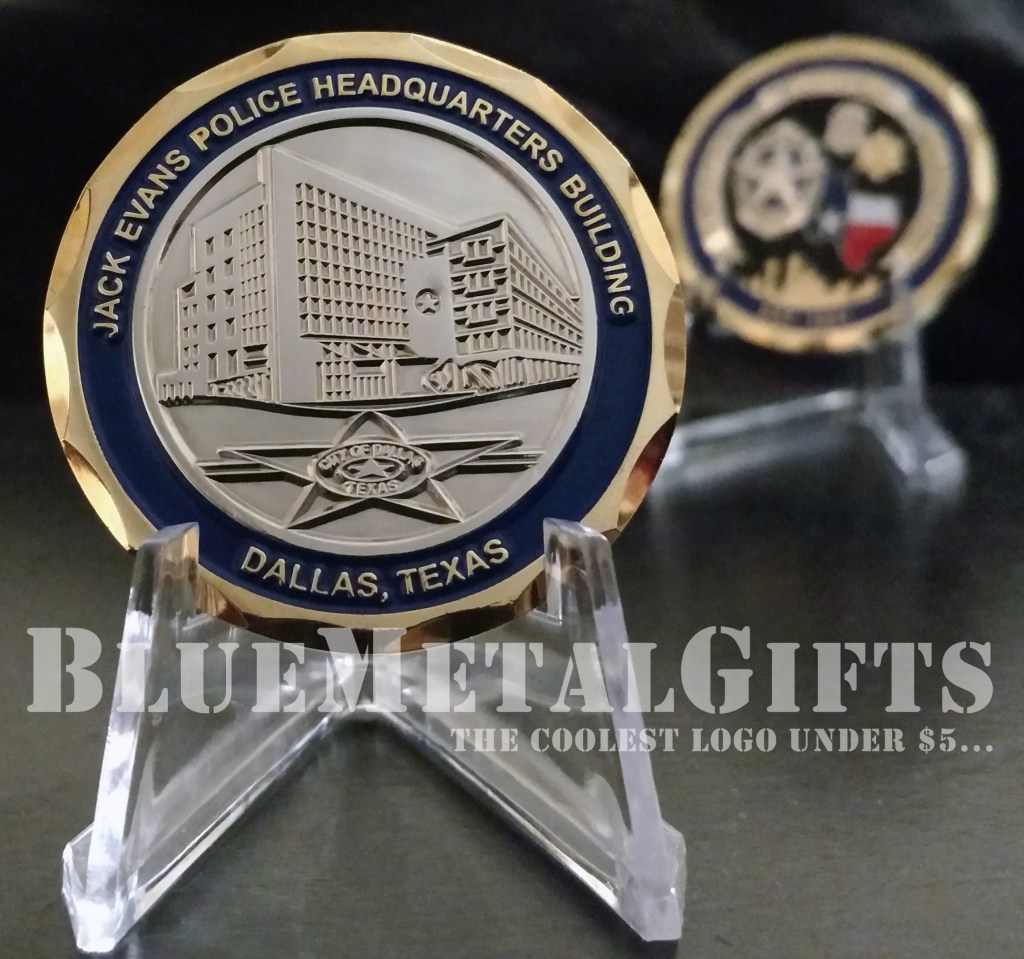 Dallas Police Department Headquarters Coin from BlueMetalGifts.com
