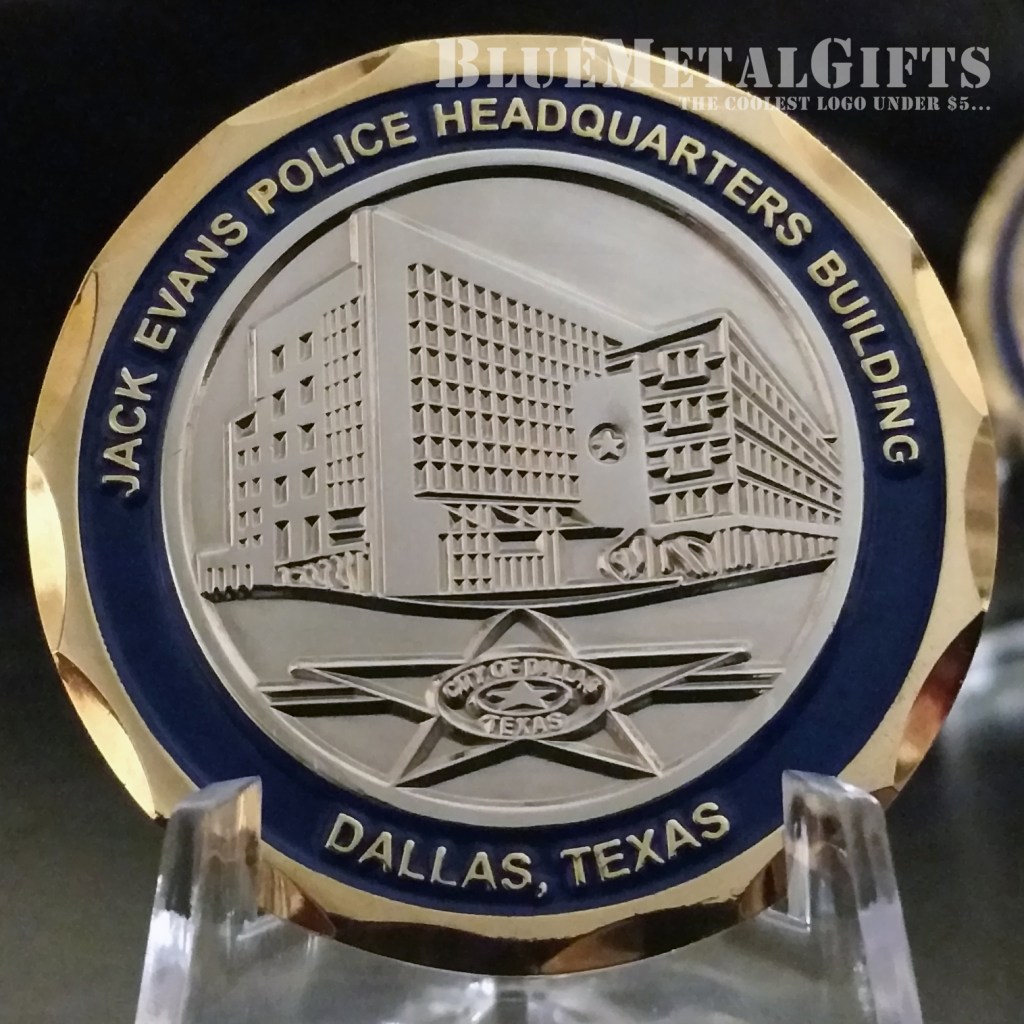 Dallas Police Department Headquarters Coin from BlueMetalGifts.com