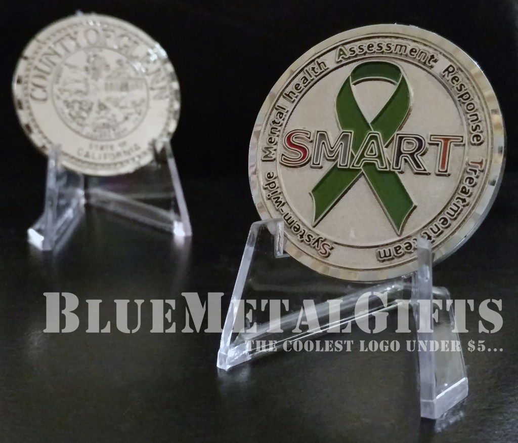 County of Glenn, State of California challenge coin SMART Team from BlueMetalGifts.com