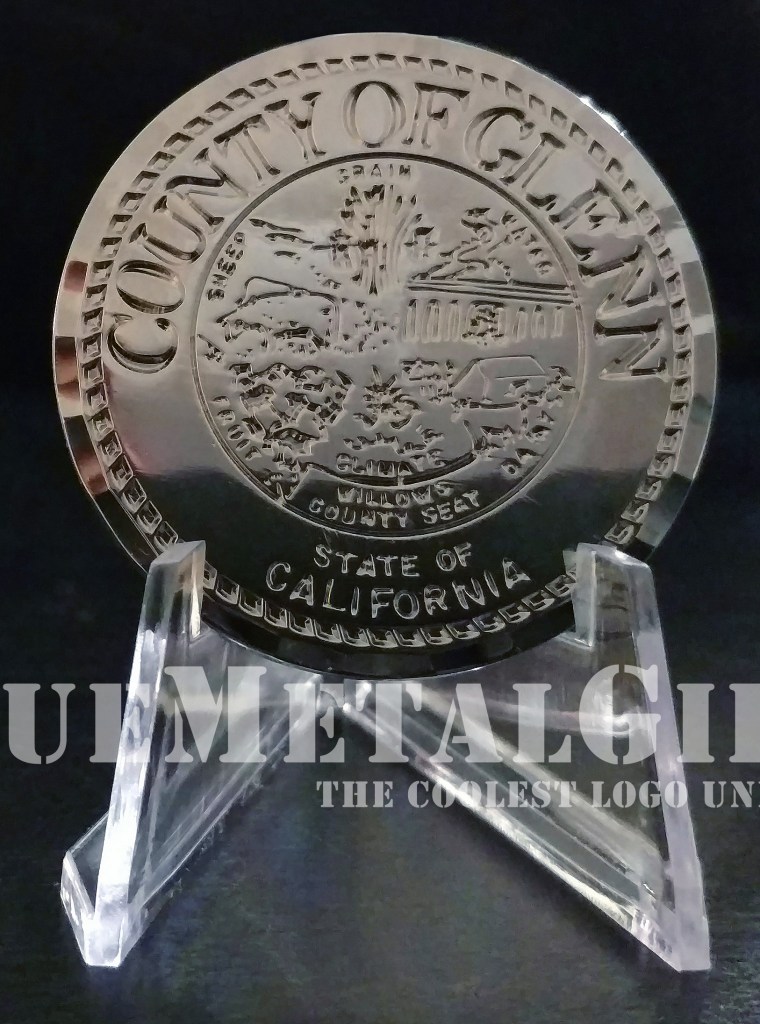 County of Glenn, State of California challenge coin SMART Team from BlueMetalGifts.com