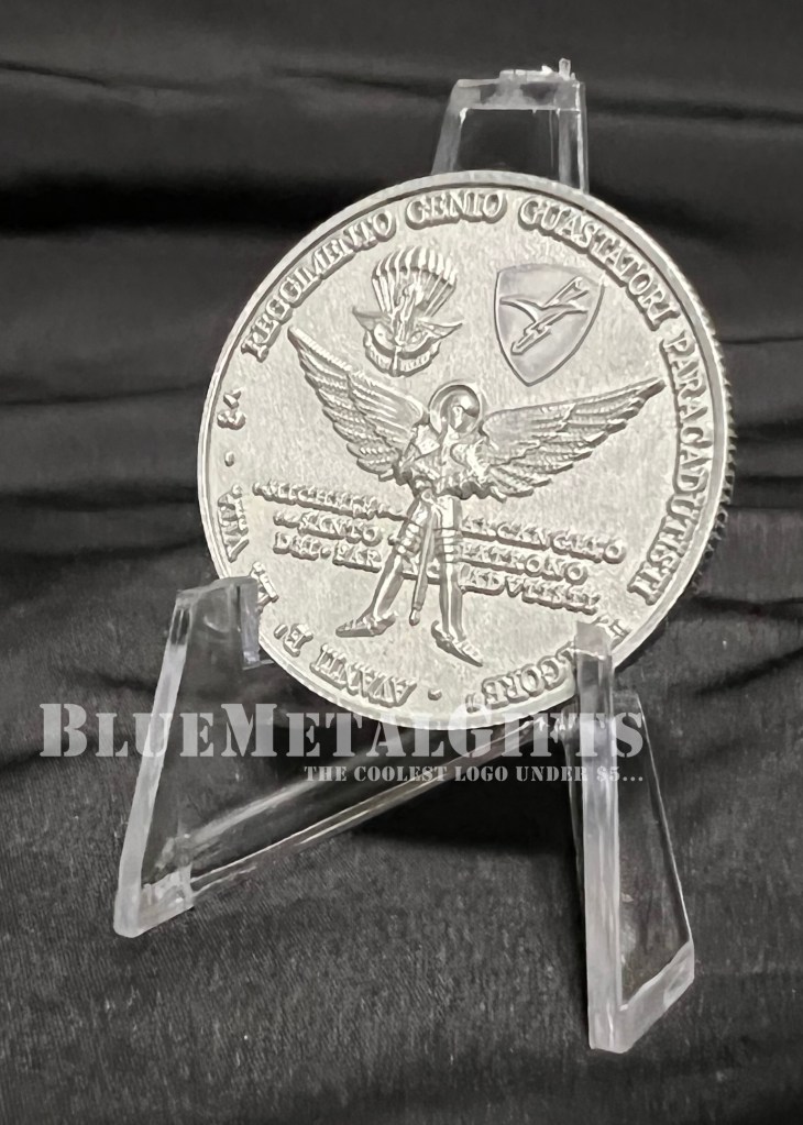 Rare Italian Engineer Regiment Paratroopers Challenge coin from BlueMetalGifts.com
