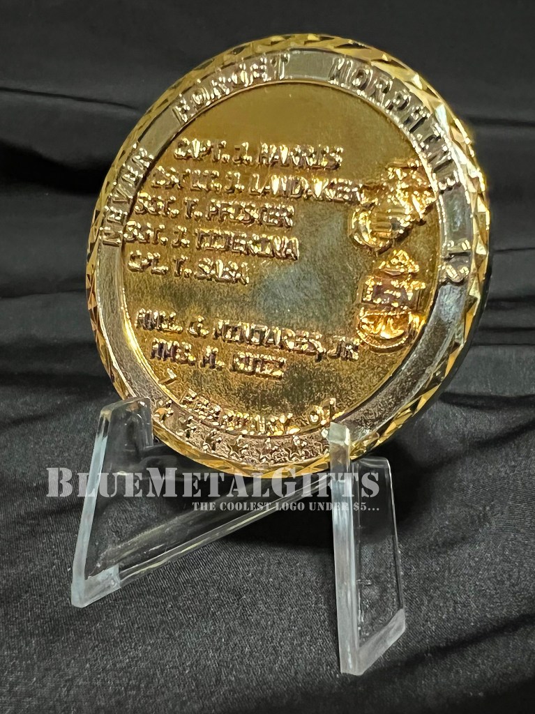 Purple Foxes Memorial coin; challenge coin from BlueMetalGifts.com