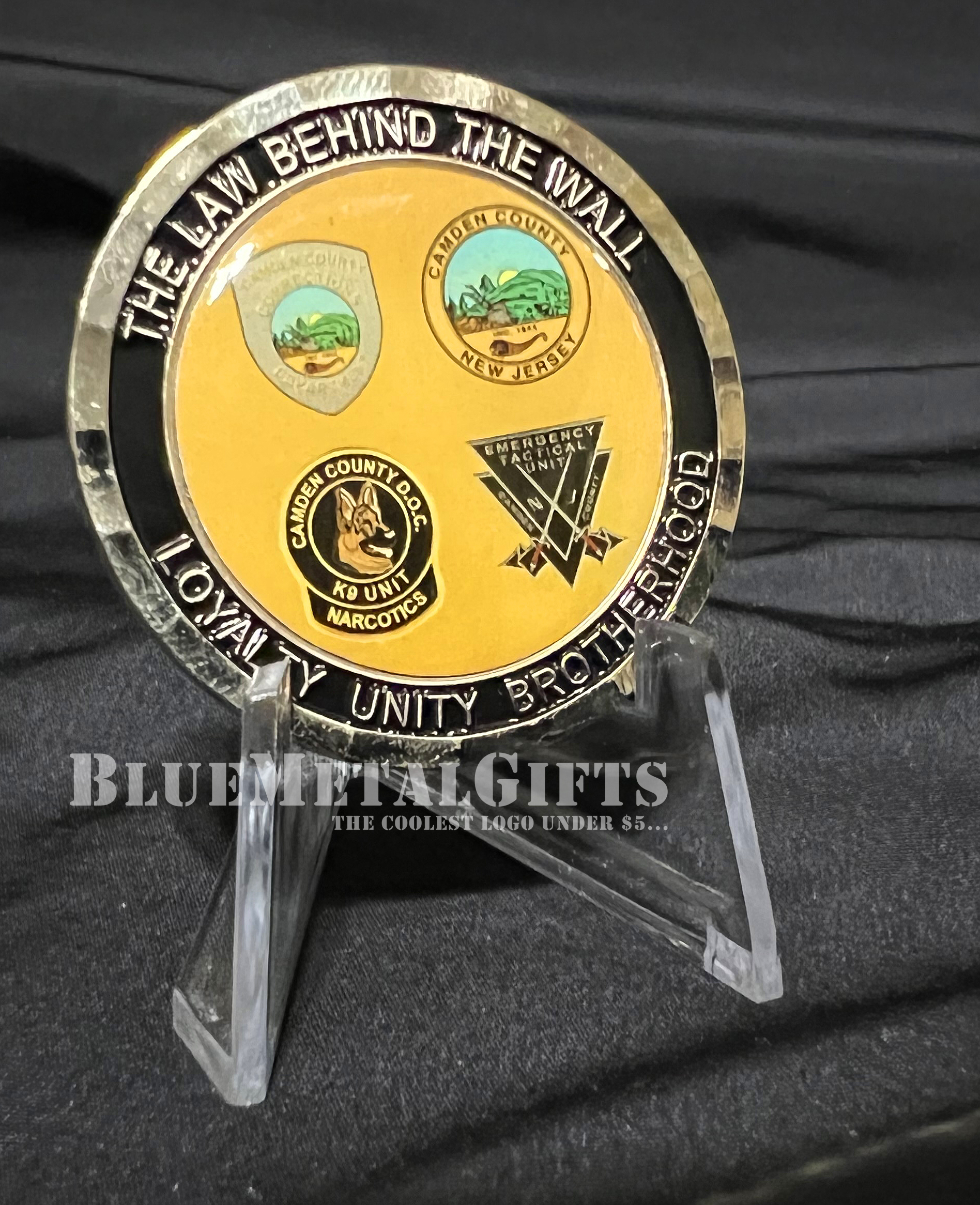 Camden County Department of Corrections Challenge coin from BlueMetalGifts.com
