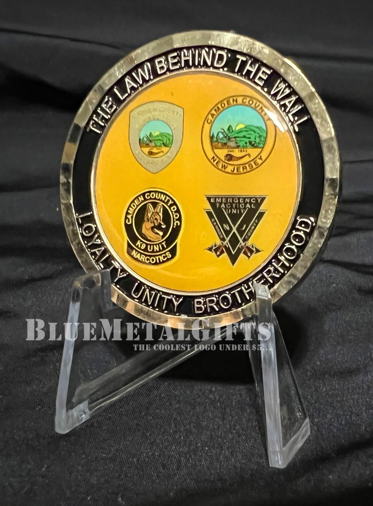 Camden County Department of Corrections Challenge coin from BlueMetalGifts.com