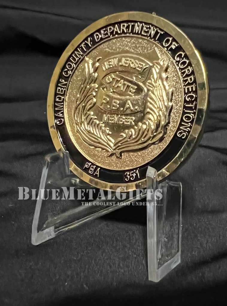 Camden County Department of Corrections Challenge coin from BlueMetalGifts.com
