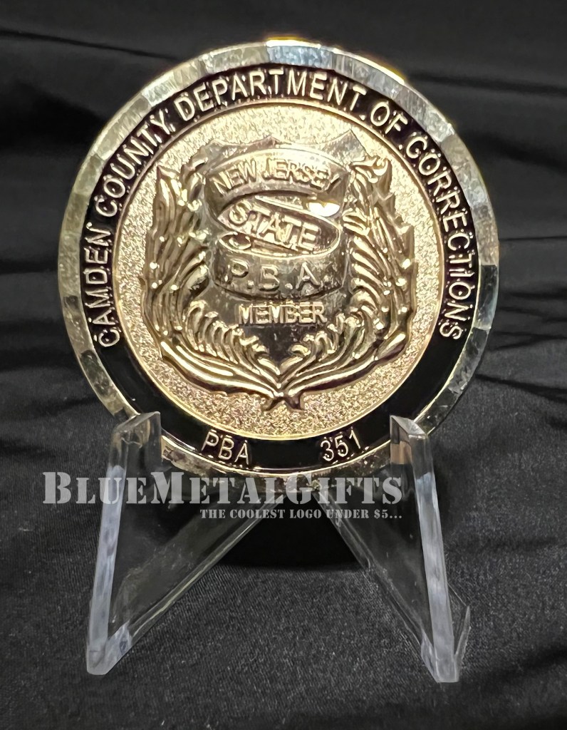 Camden County Department of Corrections Challenge coin from BlueMetalGifts.com