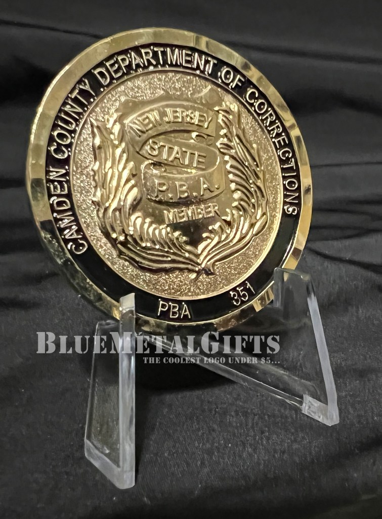 Camden County Department of Corrections Challenge coin from BlueMetalGifts.com