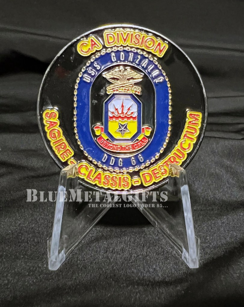 USS Gonzalez Challenge coin from BlueMetalGifts.com