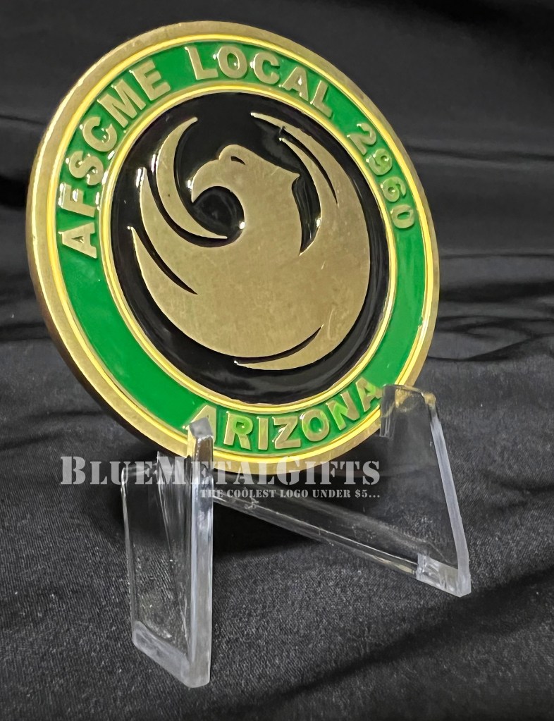 AFSCME Local 2960 coin from BlueMetalGifts.com