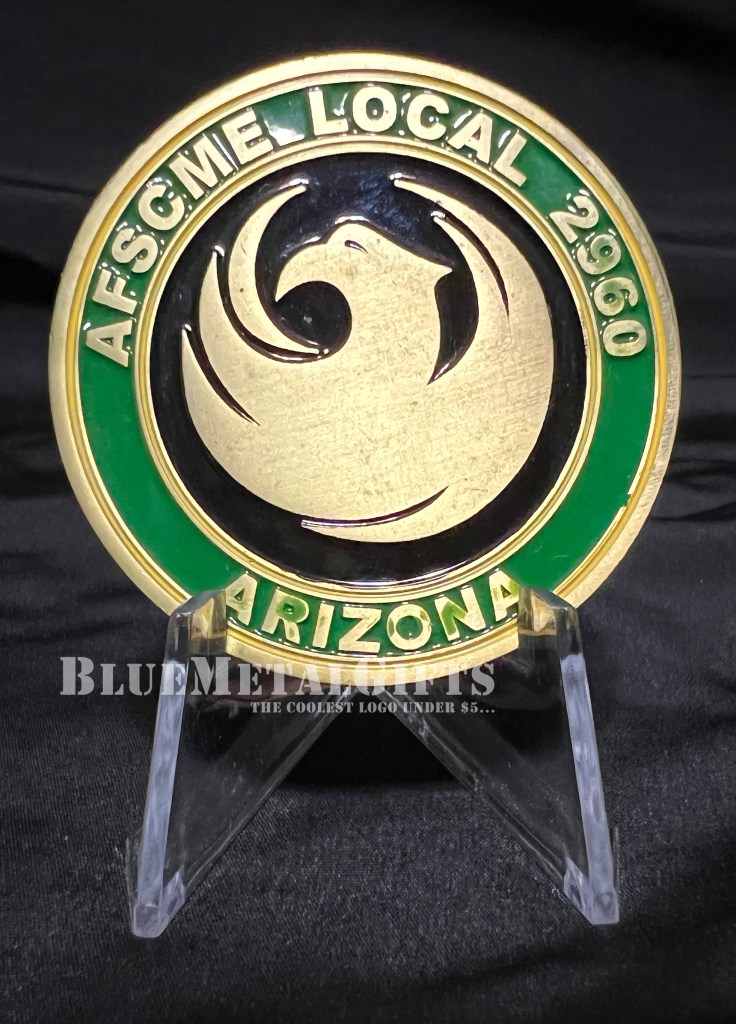 AFSCME Local 2960 coin from BlueMetalGifts.com