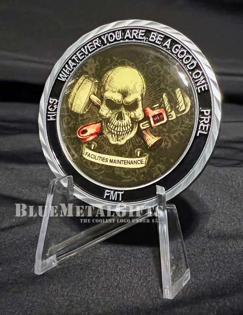 Facilities Maintenance Challenge coin from BlueMetalGifts.com