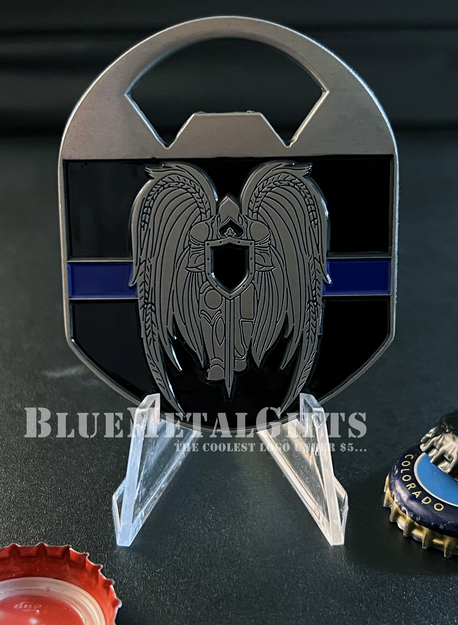 Fallen Police Officer Memorial coin from BlueMetalGifts.com