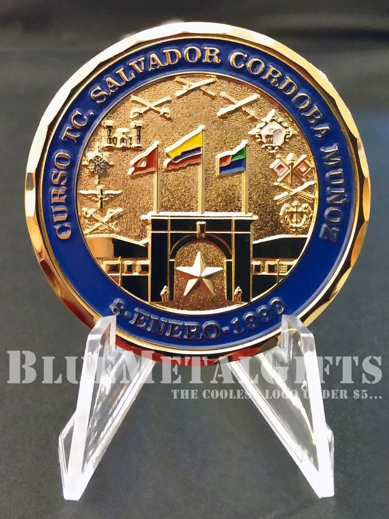 Rare Spanish language Challenge coin: Saint Michael Archangel from BlueMetalGifts.com