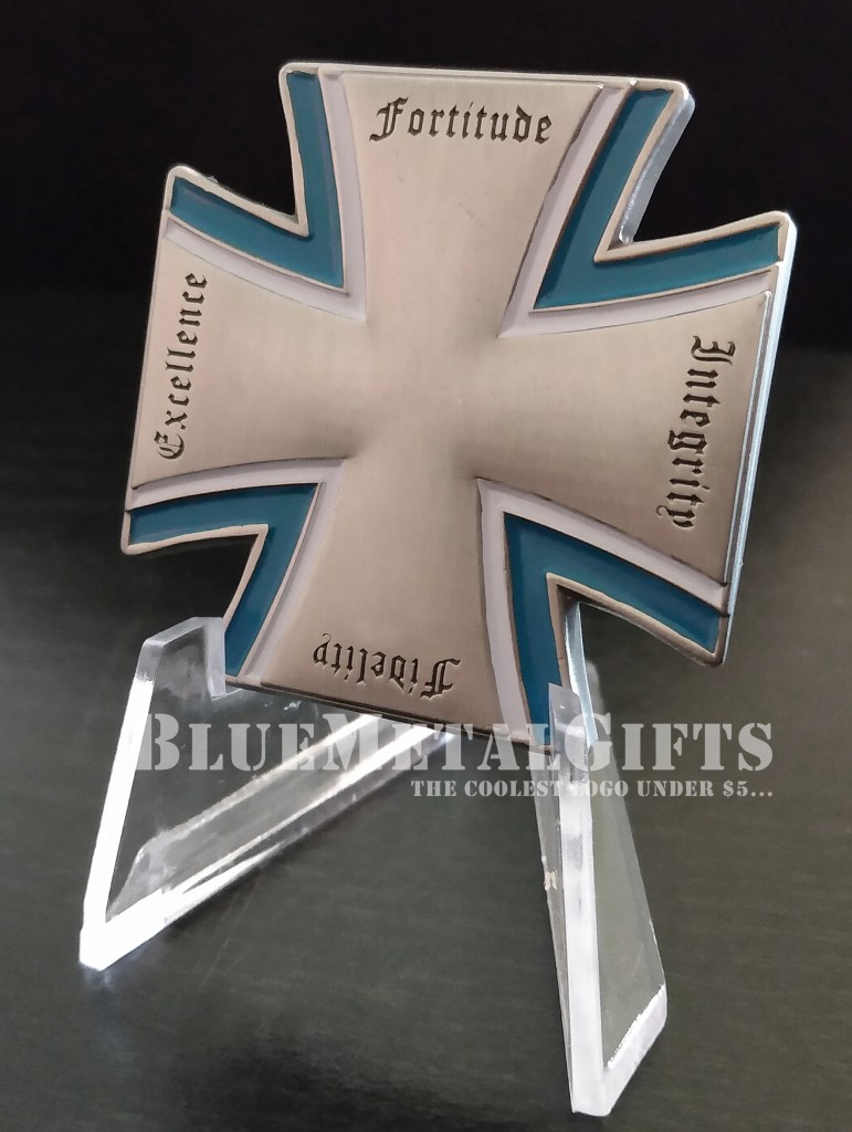 C130J USA and Germany, cross-shaped Challenge coin from BlueMetalGifts.com