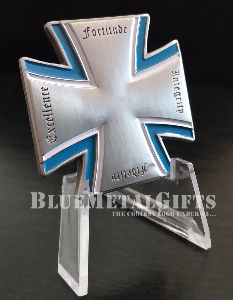 C130J USA and Germany, cross-shaped Challenge coin from BlueMetalGifts.com